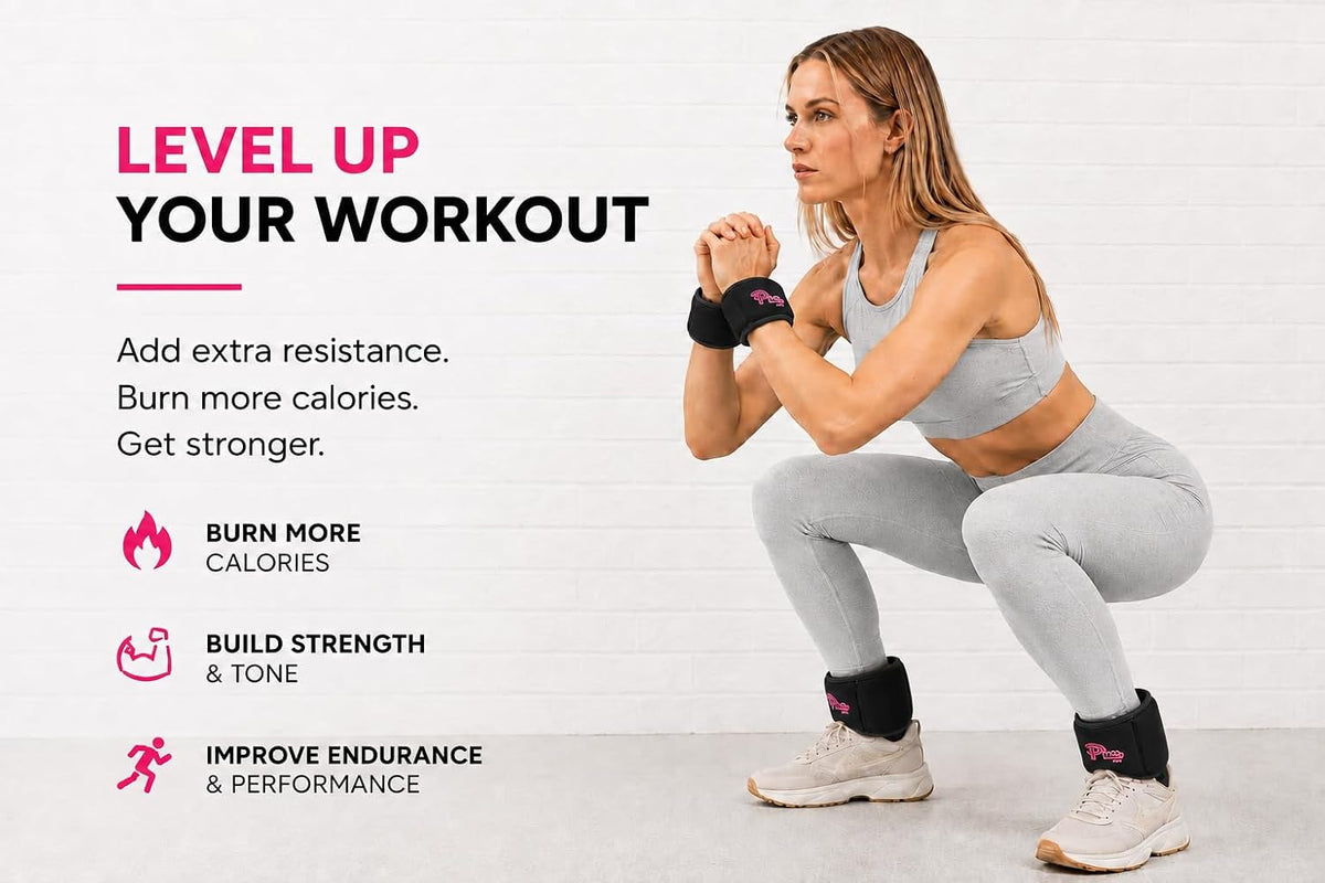 Ankle Weights & Wrist Weights Set 1-10 lb & Adjustable for Women, Men, Kids