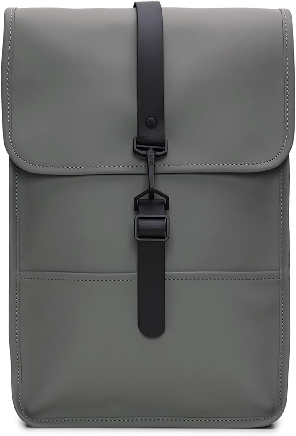 RAINS Backpack Mini, Black Waterproof Laptop Bag for Women and Men, Small