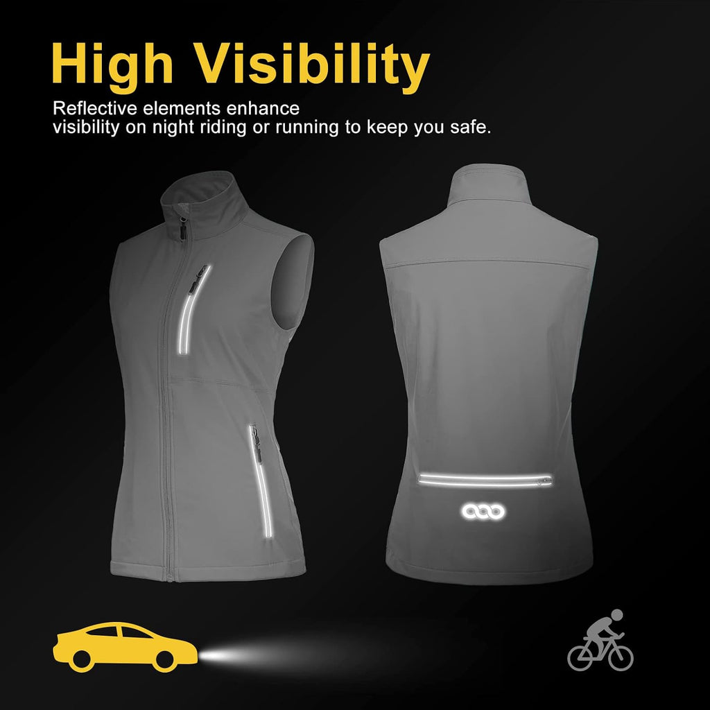 33,000ft Women's Lightweight Running Vest with 6 Pockets for Travel Golf