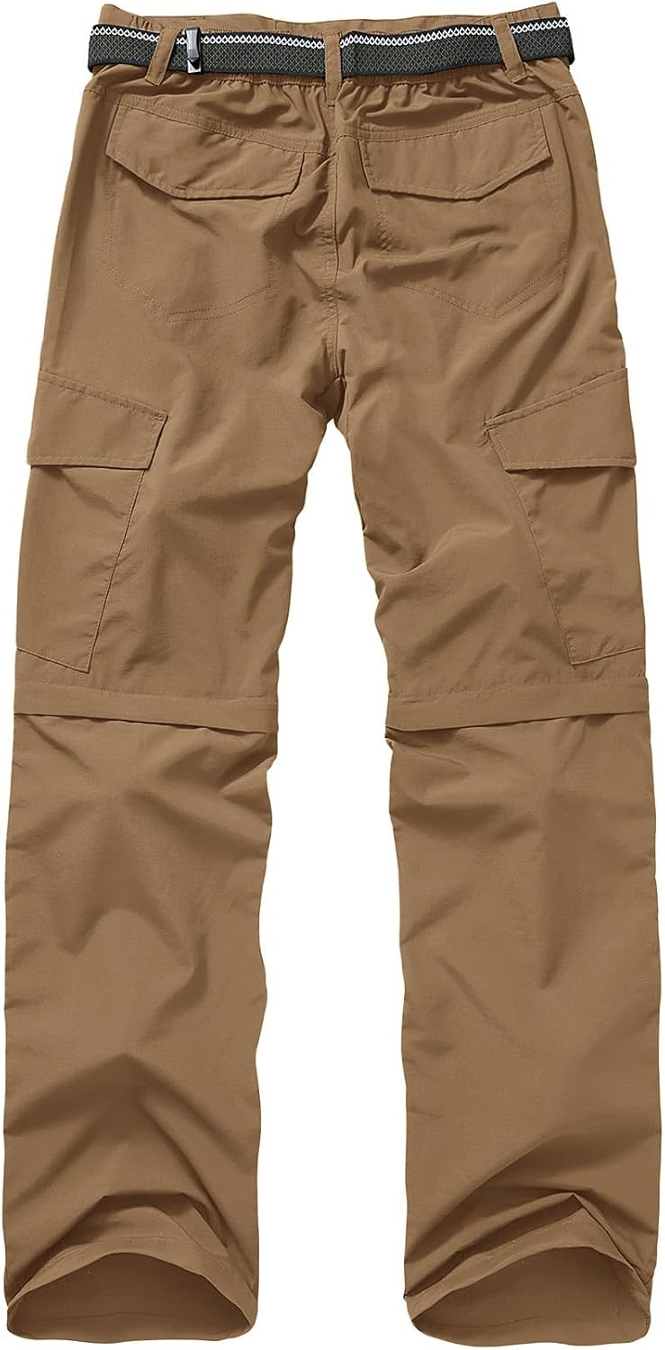 linlon Boy Scout Pants Hiking Mens Convertible Zip Off Safari Fishing