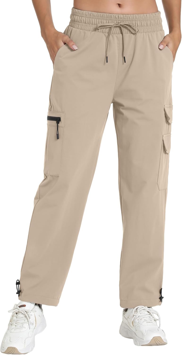 Rrosseyz Women's Hiking Pants with Pockets Lightweight Water Resistant