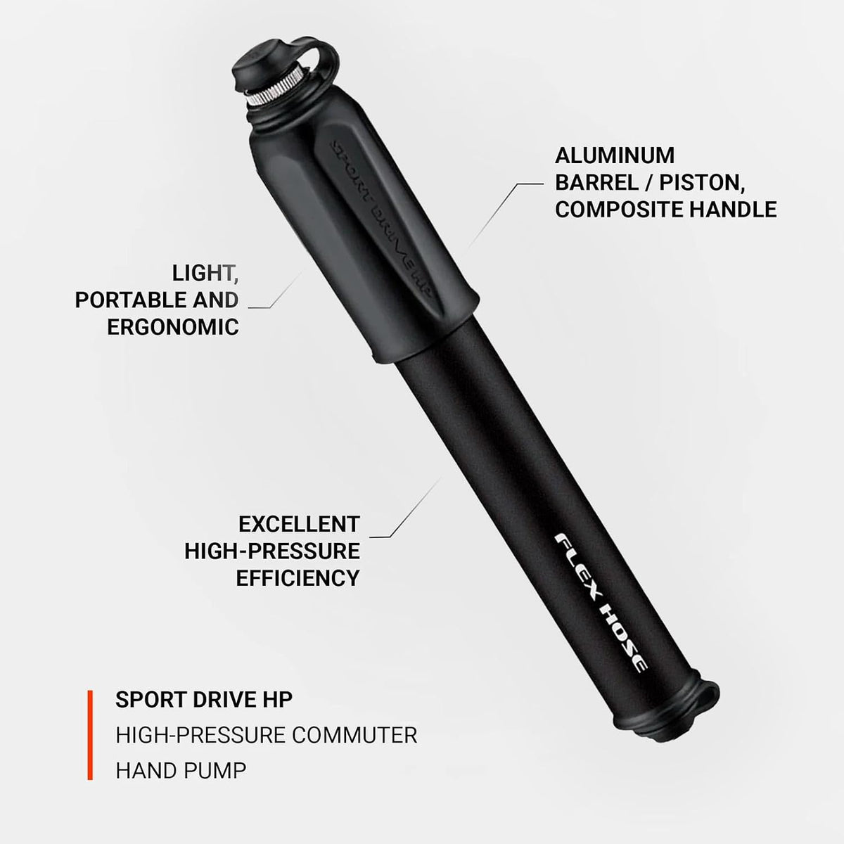 LEZYNE Sport Drive HP Compact Bike Hand Pump