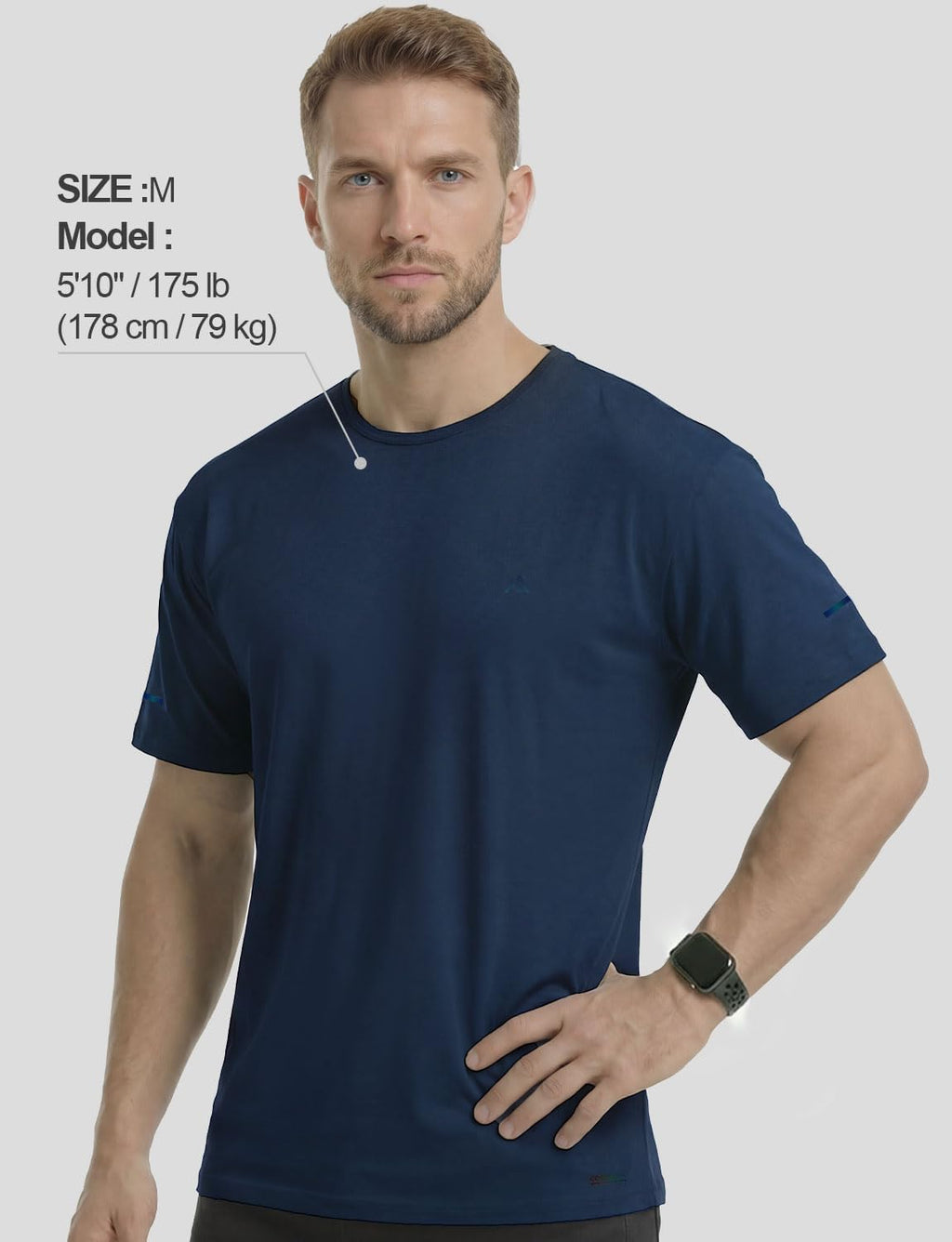 Bamboo Viscose Cooling Workout T-Shirt for Men, Summer Lightweight