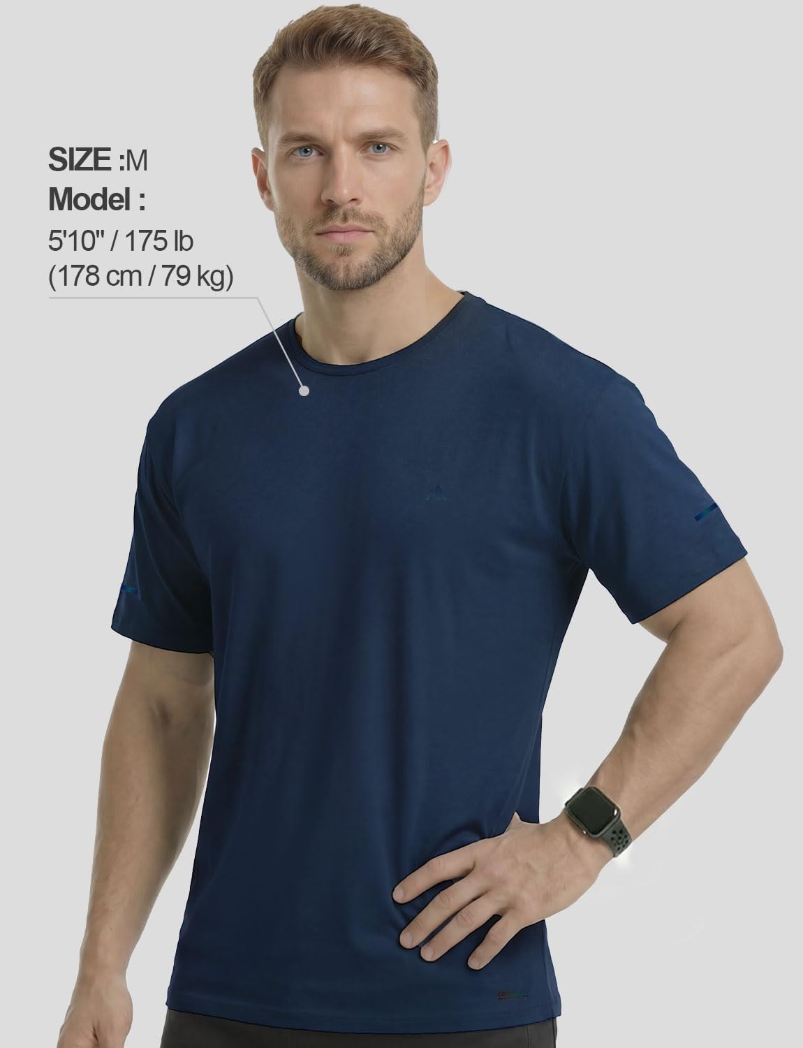 Bamboo Viscose Cooling Workout T-Shirt for Men, Summer Lightweight