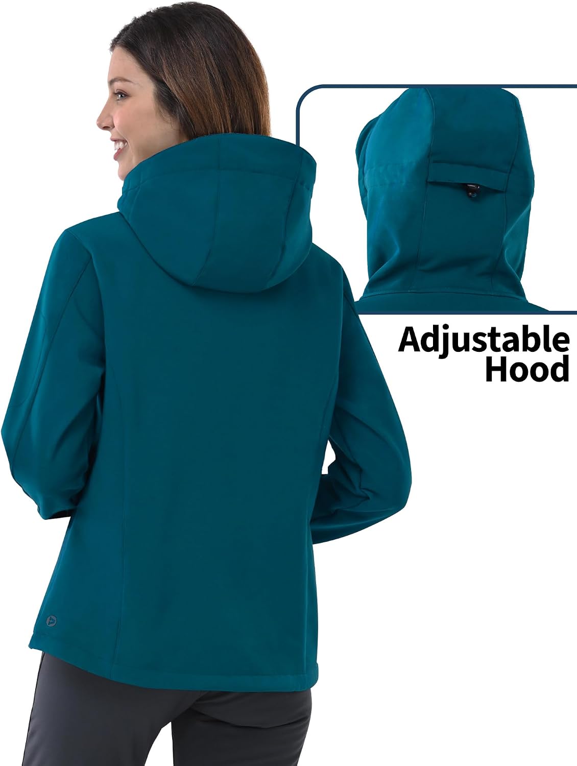 Outdoor Ventures Women's Softshell Jacket Fleece Lined Waterproof Rain Coat