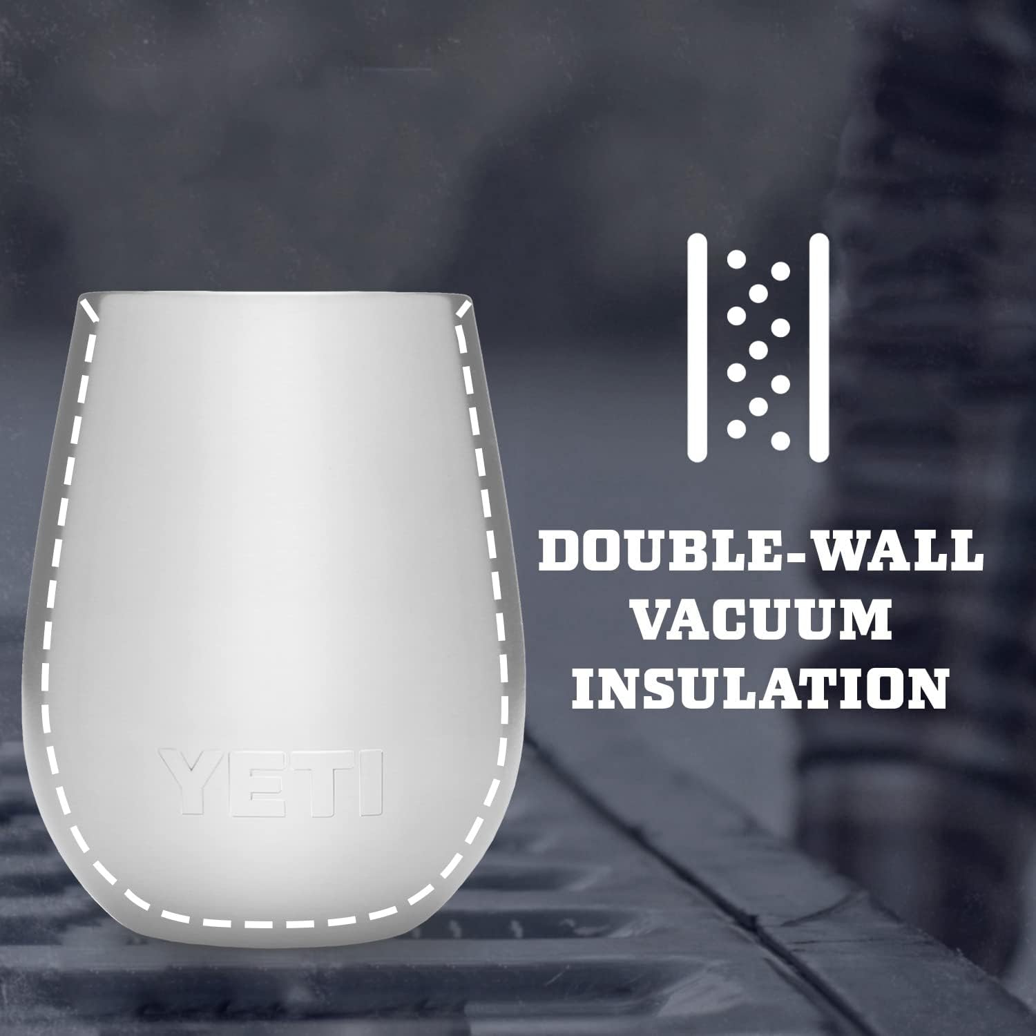 YETI Rambler 10 oz Wine Tumbler, Vacuum Insulated, Stainless Steel with MagSlider Lid, Rescue Red