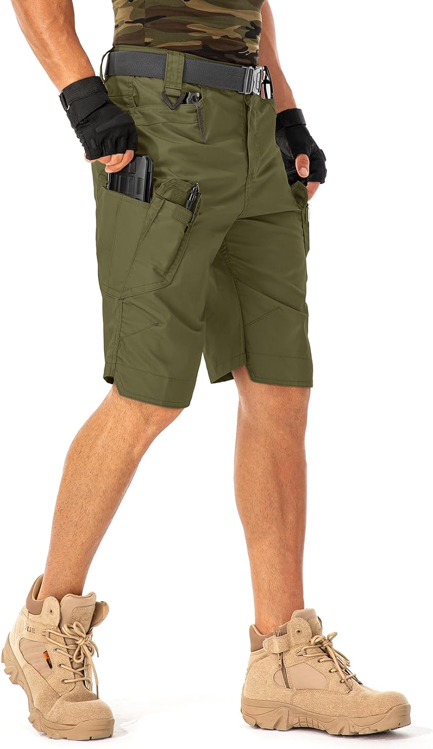 Mens Work Shorts Cargo Tactical Outdoor Wear Resistant Hiking Tool Shorts