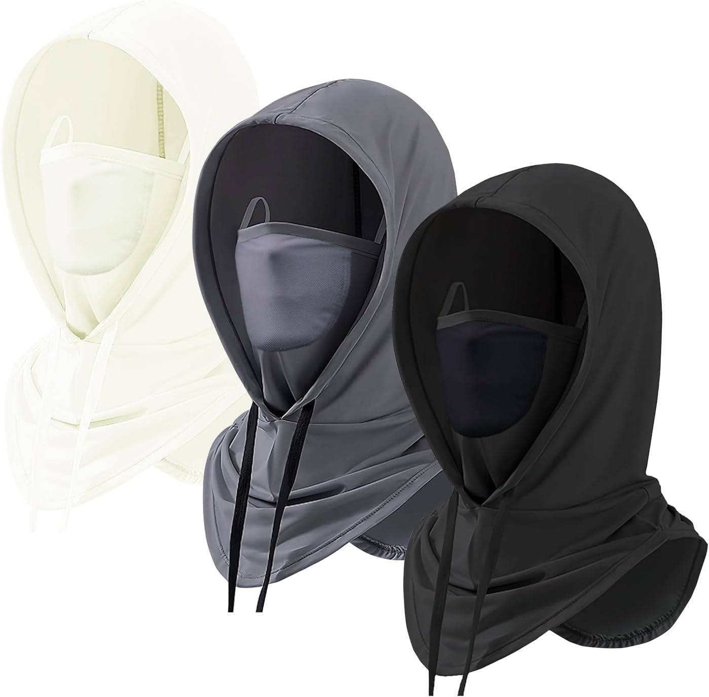 3 Pack Balaclava Sun UV Protection Hood Breathable Full Head Mask Face Cover for Men Women Motorcycle Cycling Fishing