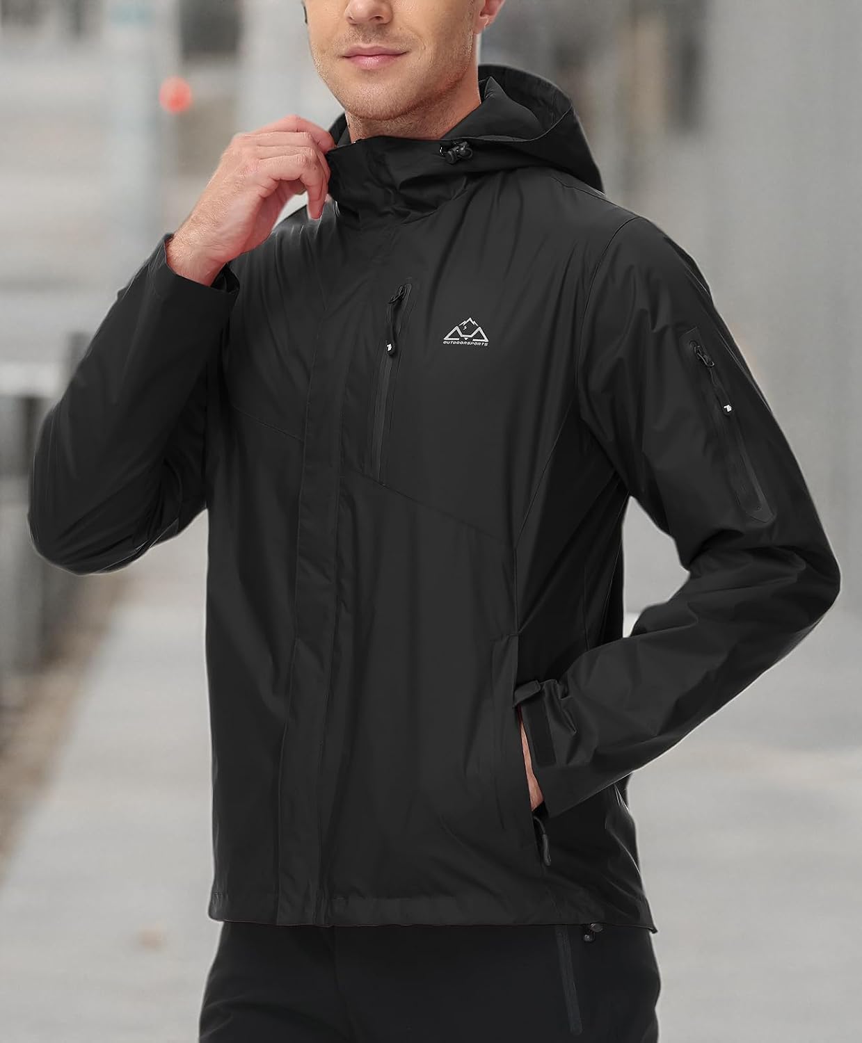 TBMPOY Men's Lightweight Rain Jackets Waterproof Raincoat with Hood