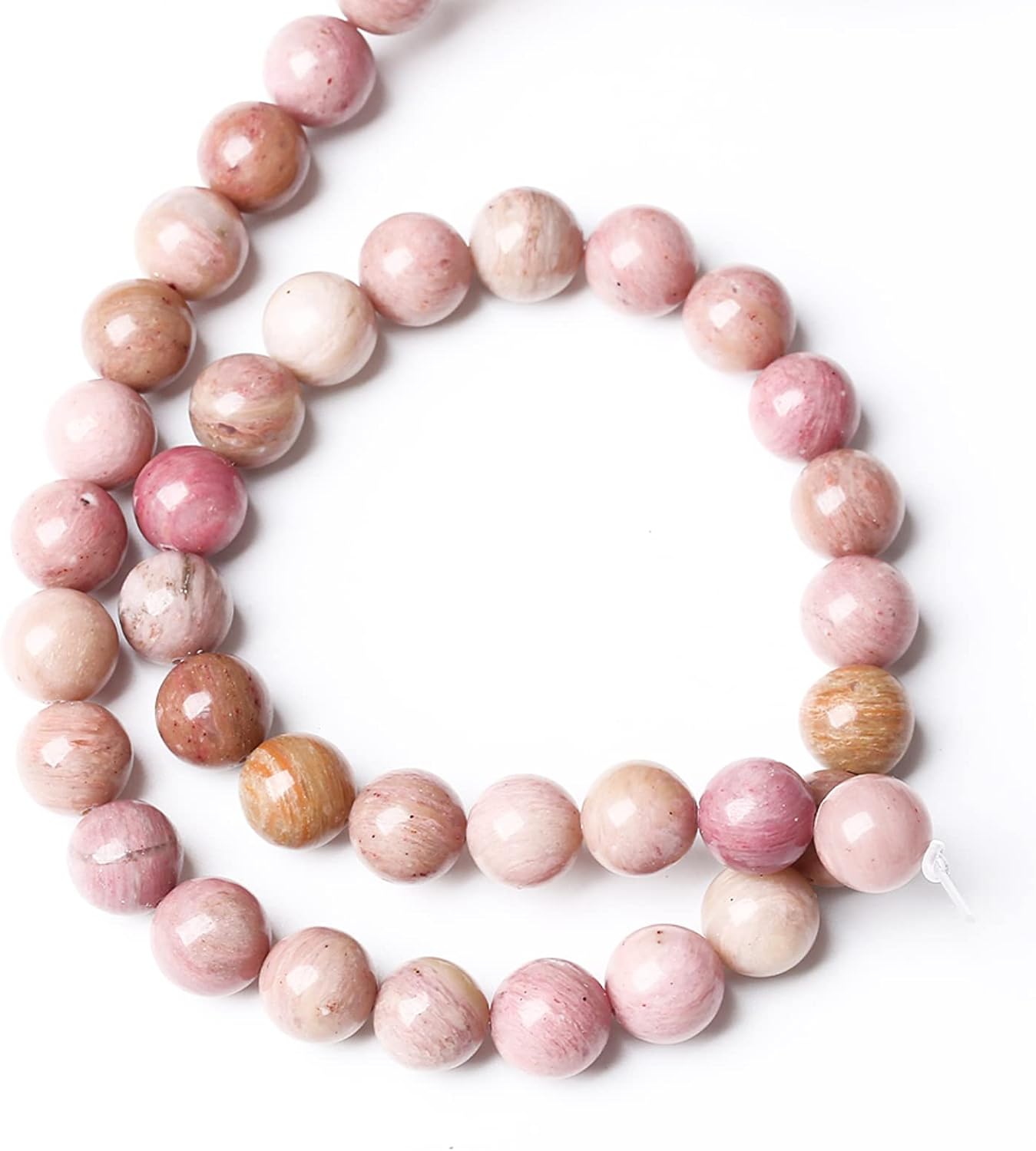 10MM 36PCS Natural Stone Red Rhodochrosite Gemstone Crystal Beads for Jewelry Making DIY Bracelet Necklace Semi Precious Beads