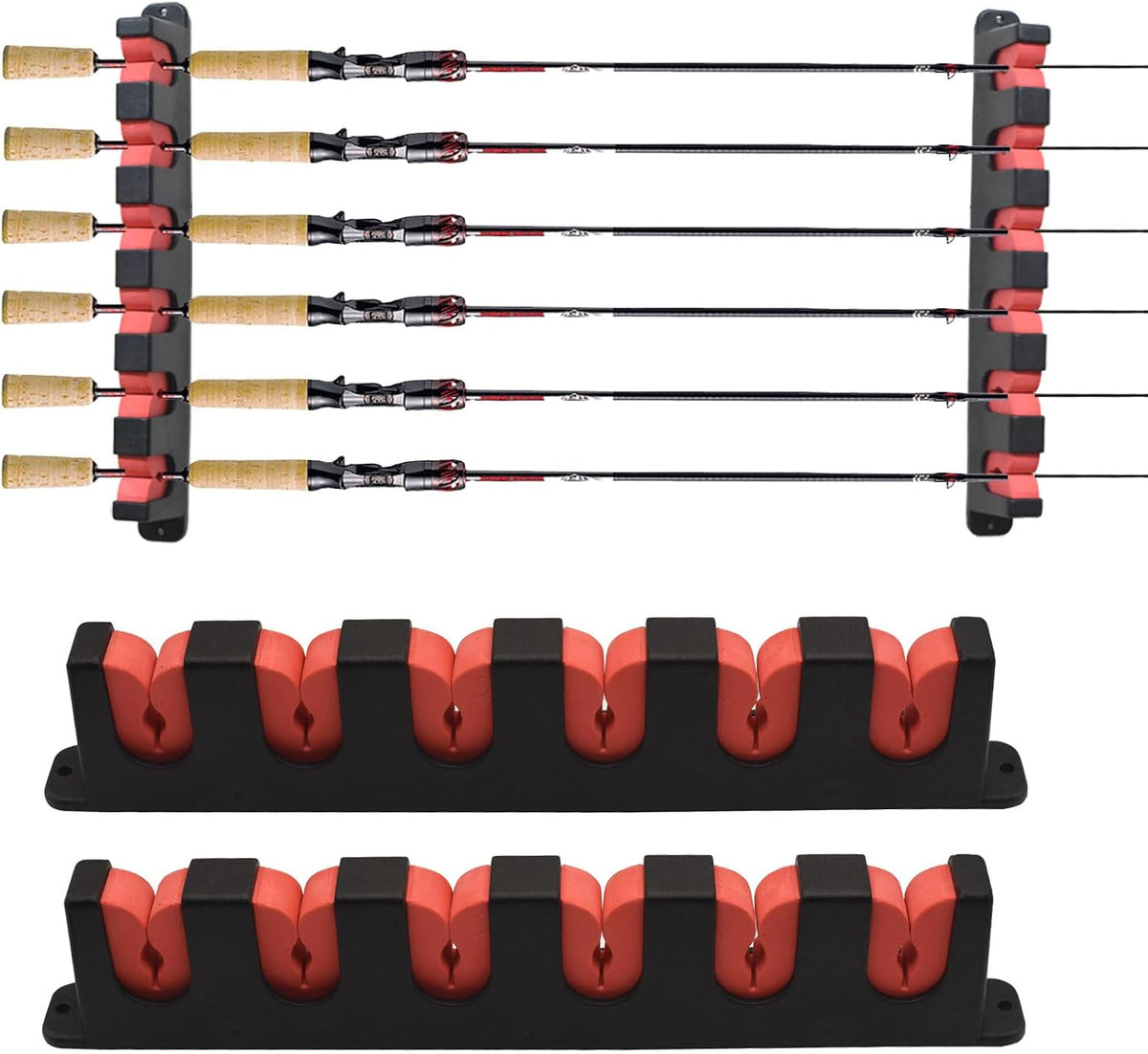 Vertical Fishing Rod Holders Wall Mount,Pole Racks for Garage