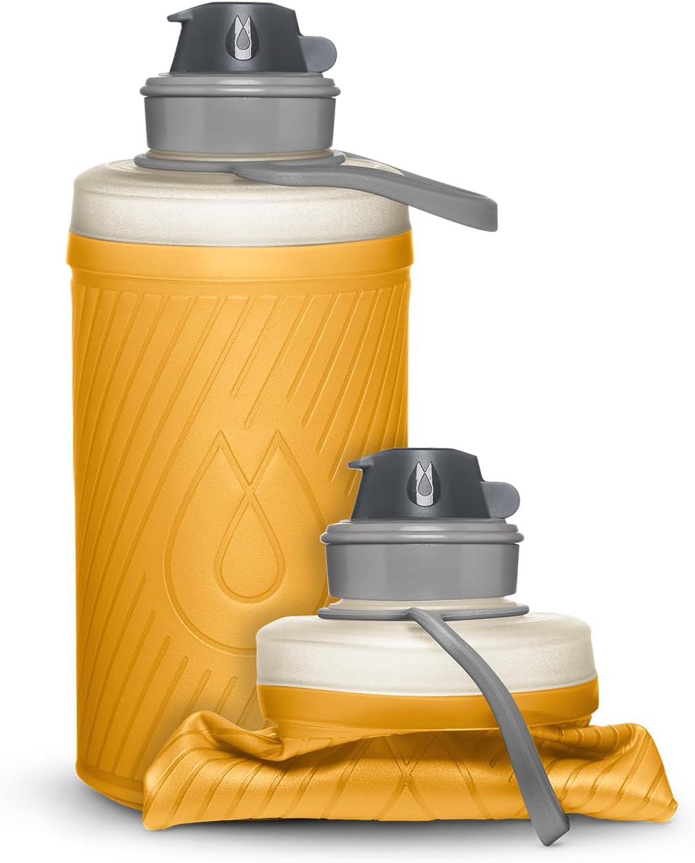 HydraPak Flux Collapsible Backpacking Water Bottle (750ml, Mammoth Grey)