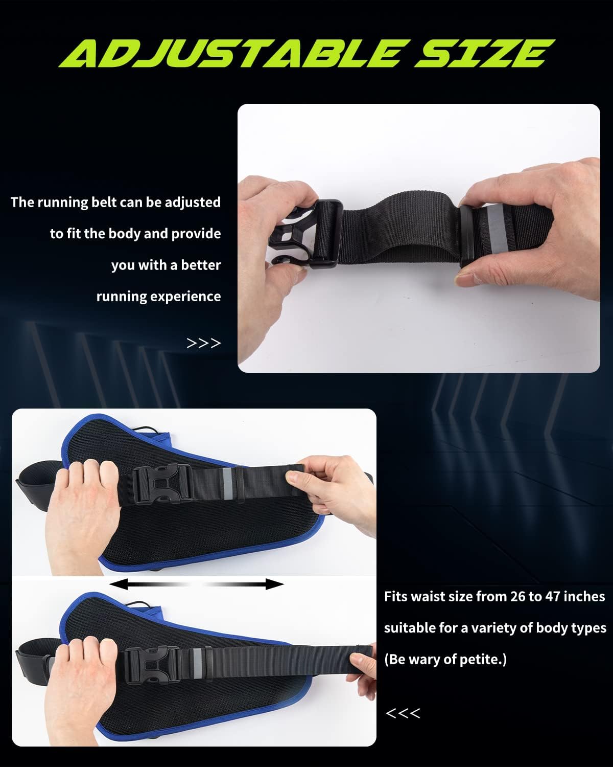 Labeol Running Belt, Waterproof Hydration Belt with Water Bottle Holder