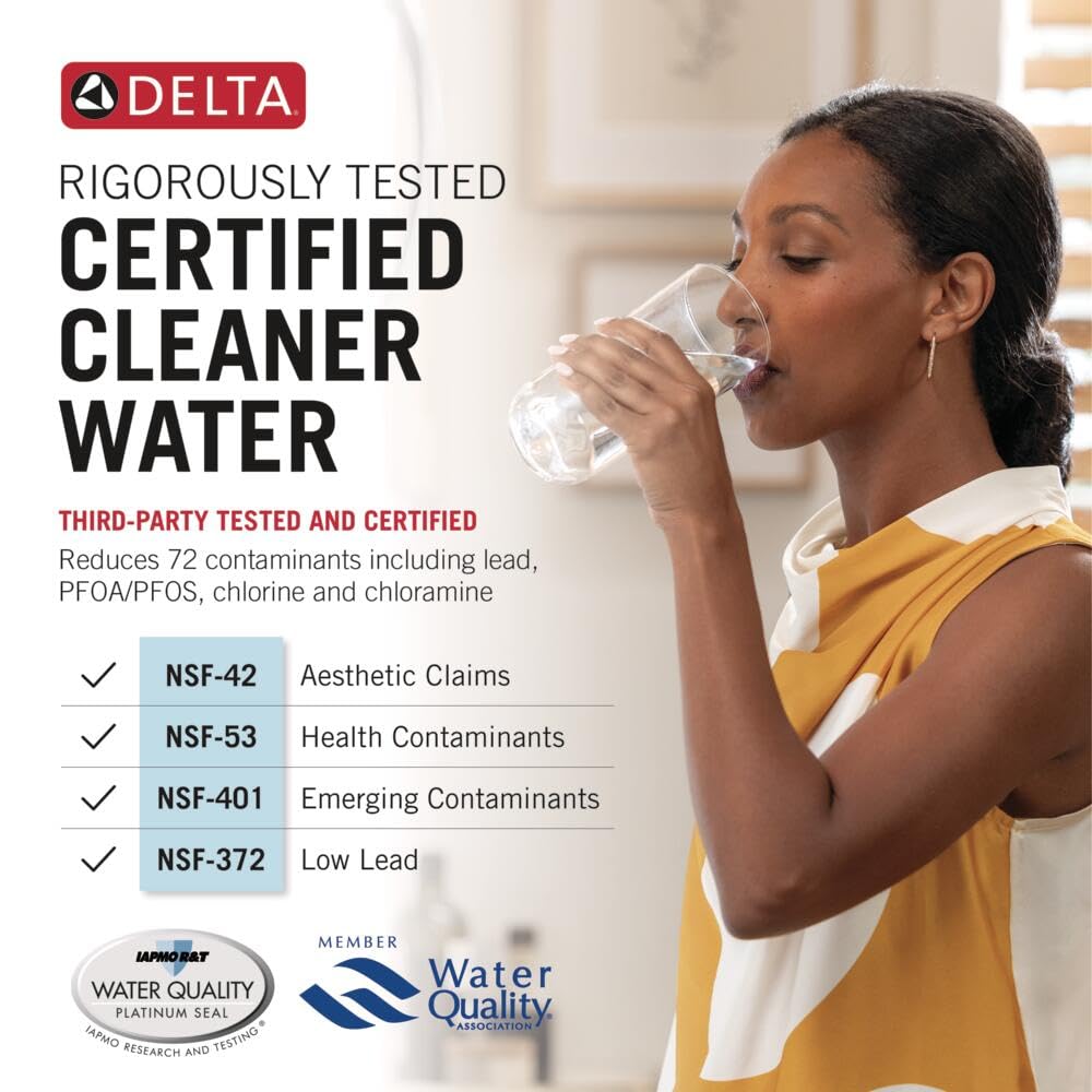Delta Clarifi Advanced 2 Stage Under Sink Water Filter System, Water Filter for Kitchen Sink Beverage Faucet, DWQ3502020