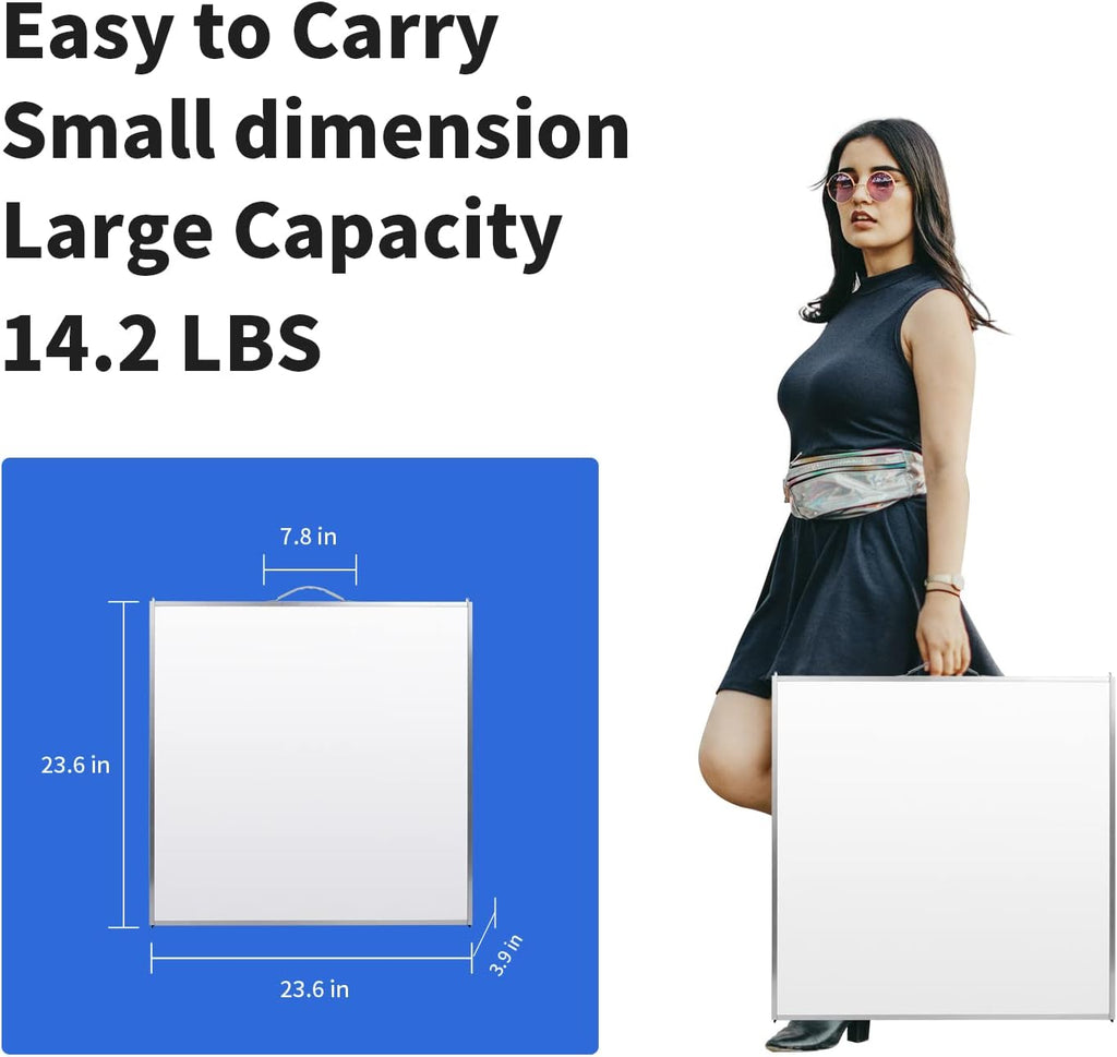 Moosinily Camping Table 6FT Folding Table Large 3 Adjustable Height Portable Picnic Table Camp Aluminum Outdoor Picnic BBQ White