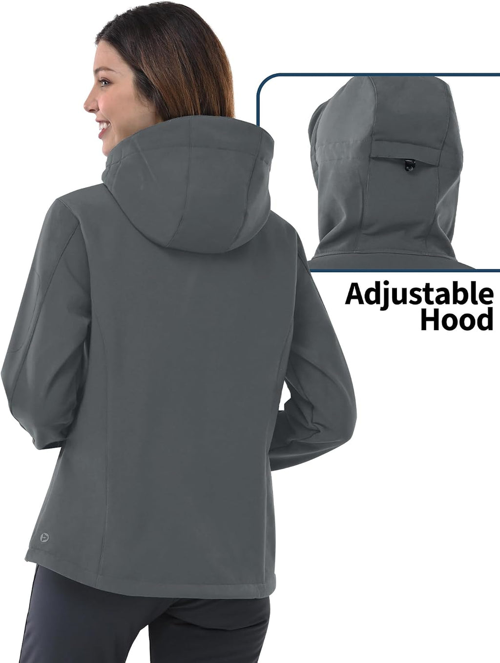 Outdoor Ventures Women's Softshell Jacket Fleece Lined Waterproof Rain Coat