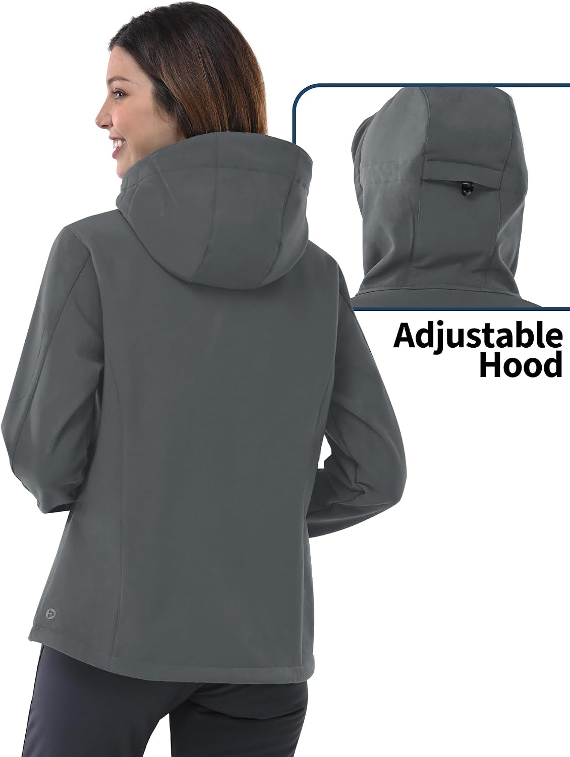 Outdoor Ventures Women's Softshell Jacket Fleece Lined Waterproof Rain Coat