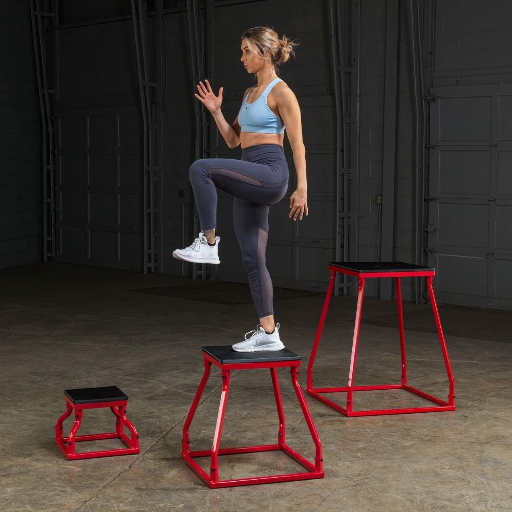Body-Solid Tools Steel Frame Plyo Box - Ideal for Plyometric Jump Box Workouts, Step Up Exercises - Essential Equipment for Home Gym