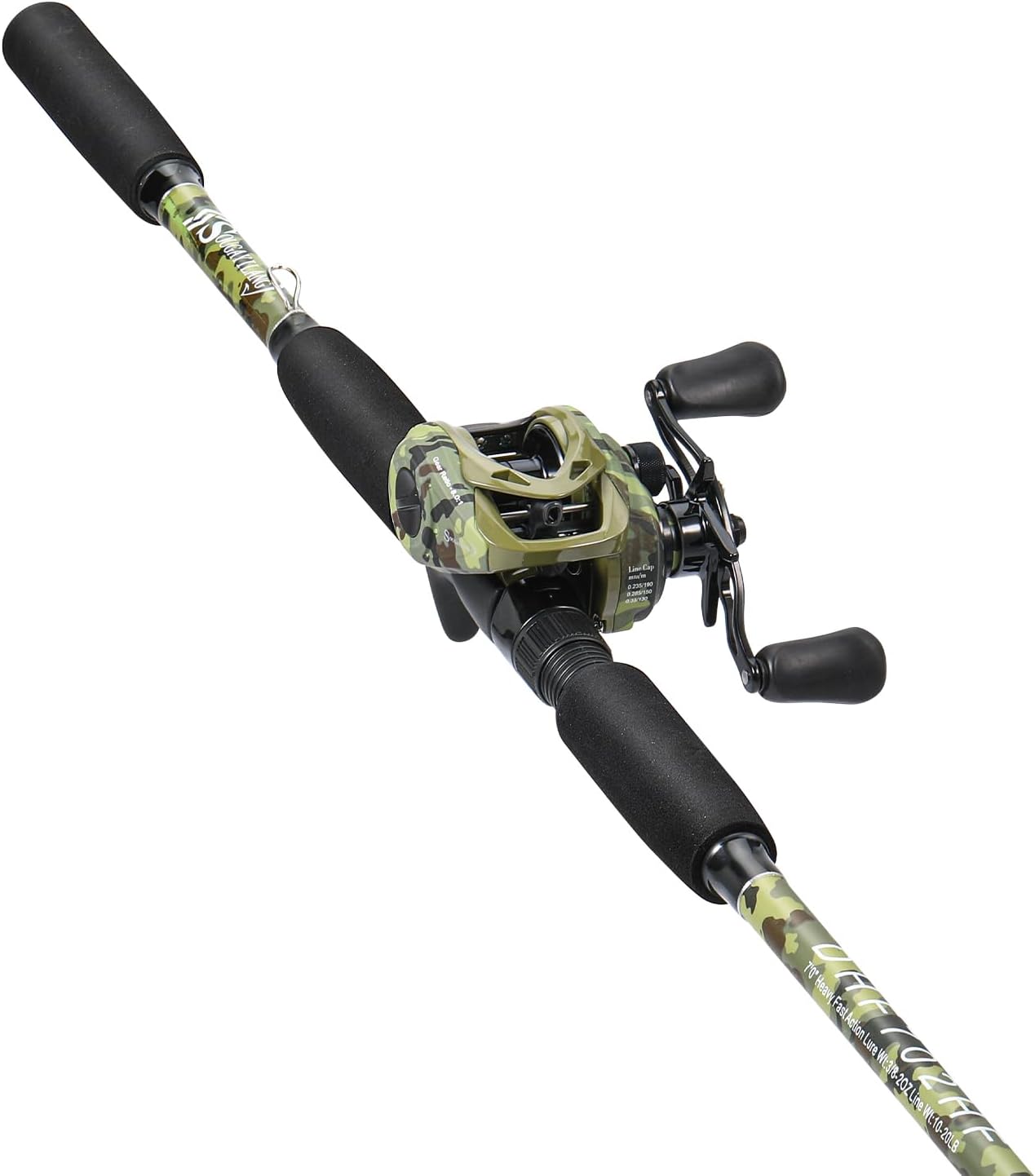 Sougayilang Fishing Pole Casting Reel Combo with Durable Rod Handle, Medium Heavy for Catfish Salmon and Steelhead- 7'0"