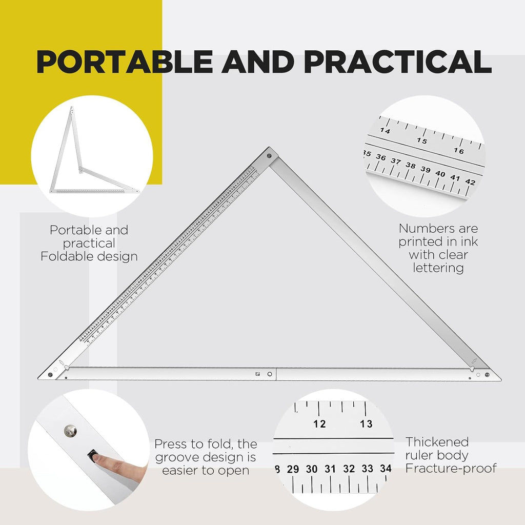 Relaxweex 48 Inch Folding Triangle Ruler Aluminum Framing Square
