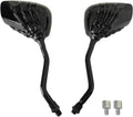 Universal Bicycle Mirror 8mm 10mm Skull Hand Side Also for Motorcycle Rear View Mirrors Scooter Moped Bike black