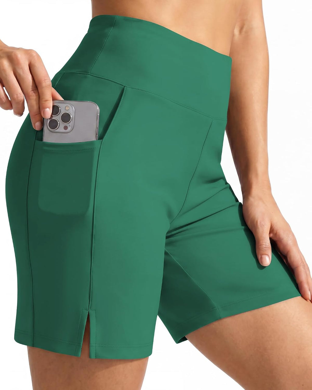 Ommiivex Women Swim Shorts 5 Inches High Waist Extremely Stretch Softness Quick Dry for Pool Beach Board Summer Vacation