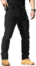 Men's Stretch Tactical Pants,Water Resistant Ripstop Cargo Pants,Lightweight Outdoor Work Hiking Pants with Pockets