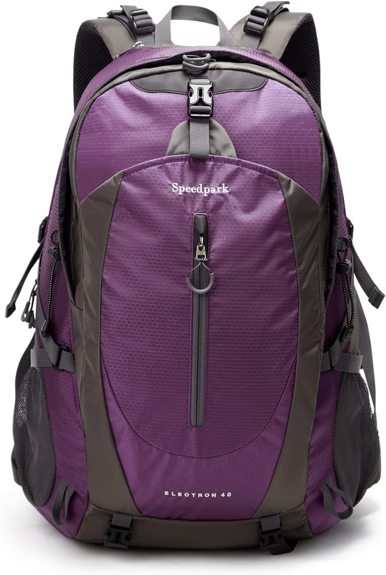 SPEEDPARK 40L Hiking Backpack, Lightweight Camping Daypack with Rain Cover