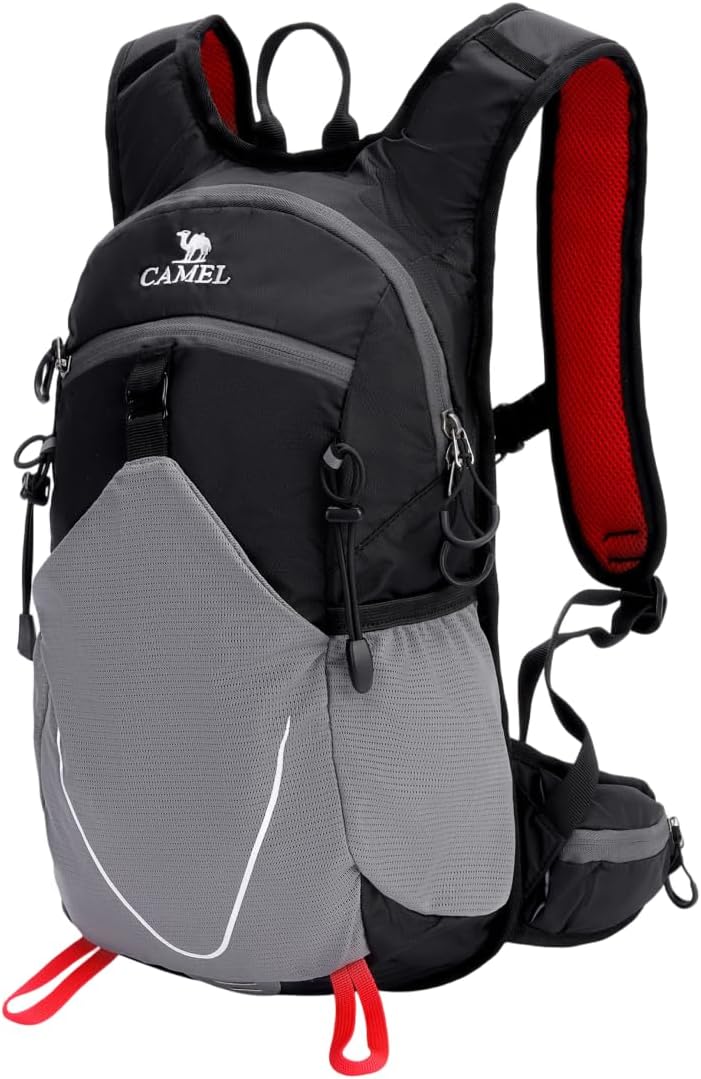 CAMEL Small Hiking Backpack for Women Men Lightweight Travel Daypack Cycling Bag Water Resistant Sports Backpacks