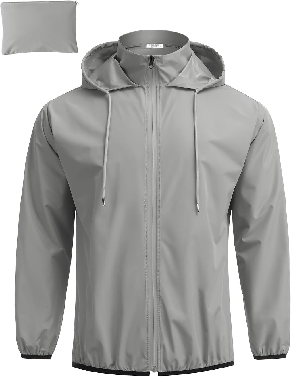 COOFANDY Men's Light Rain Jacket Packable Waterproof Raincoat Windbreaker