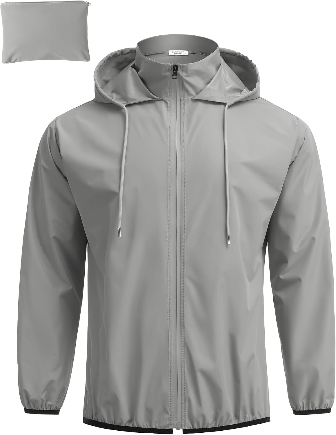 COOFANDY Men's Light Rain Jacket Packable Waterproof Raincoat Windbreaker