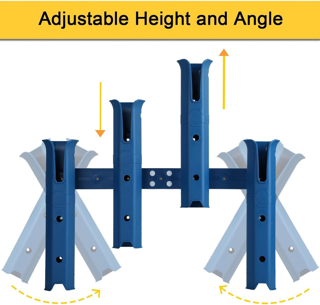 GearTrust Fishing Rod Holders, 4 Rod Holder for Boat Golf Cart & Garage