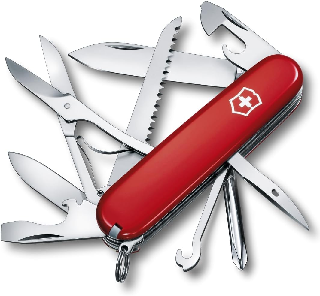 Victorinox Fieldmaster Swiss Army, 15 Function Pocket Knife, Red