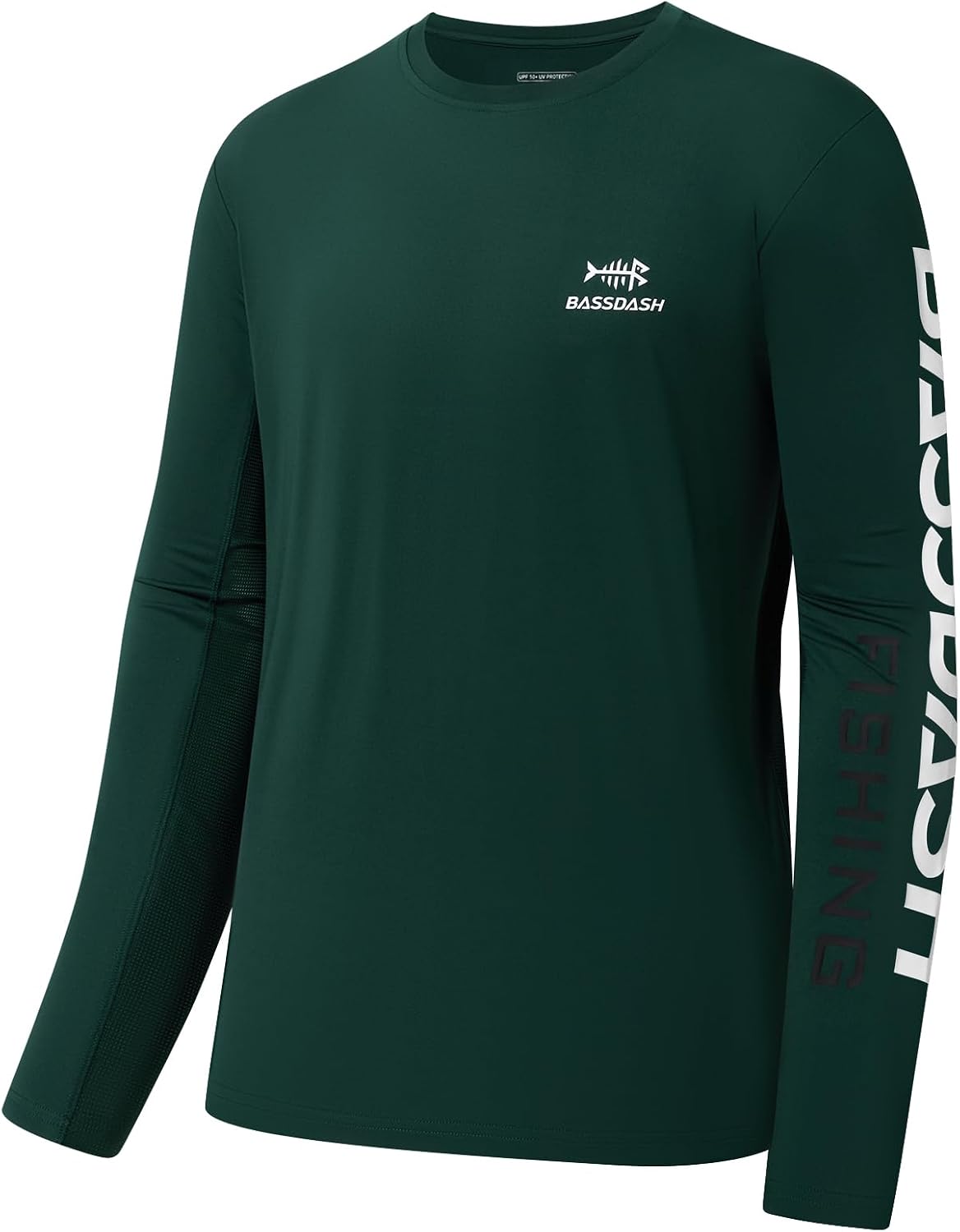 BASSDASH Fishing T Shirts for Men UV Sun Protection UPF 50+ Long Sleeve Tee T-Shirt