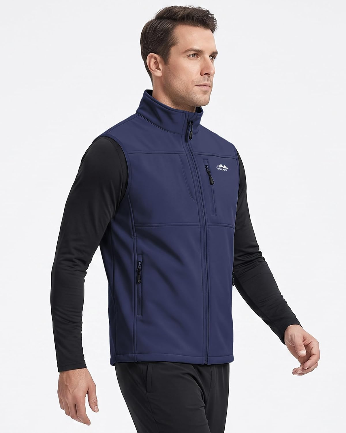 WULFUL Men's Golf Vest Windproof Lightweight Outerwear Sleeveless Jacket