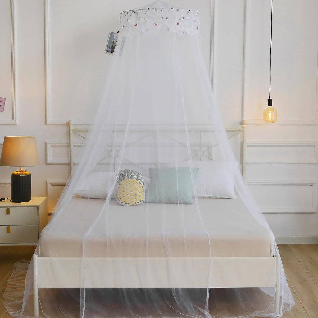 Mosquito Net Bed Canopy for Girls Dome Bed Curtains Tent Twin Queen Size