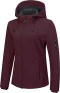 Outdoor Ventures Women's Softshell Jacket Fleece Lined Waterproof Rain Coat