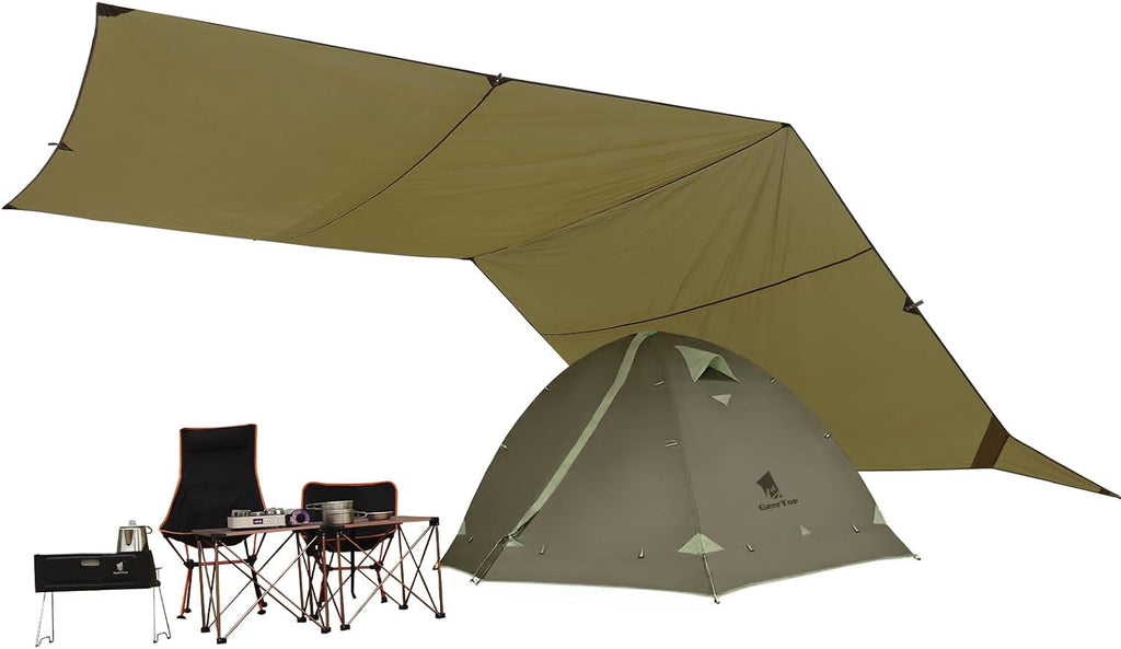GEERTOP 17 x 10 ft Camping Tarp, Waterproof Rain Fly