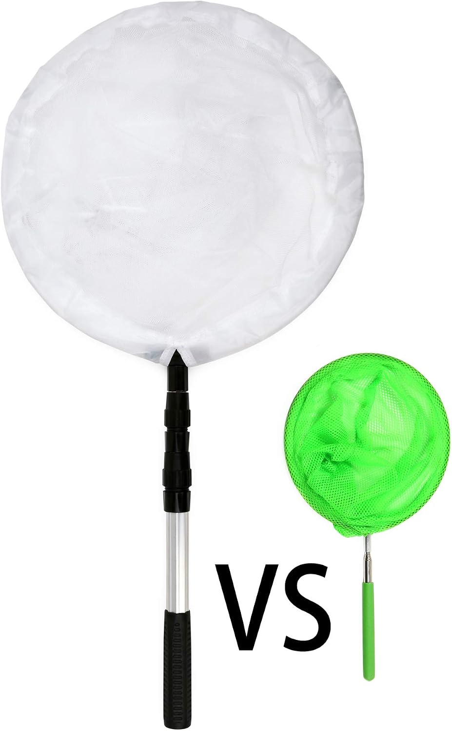 Insect and Butterfly Net with 12" Ring, 24" Net Depth, Handle Extends to 36 Inches