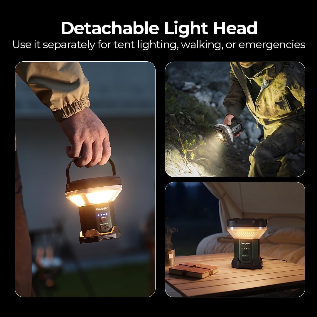 BougeRV Telescoping Camping Light CL03, 3200 Lumen Telescopic Lantern
