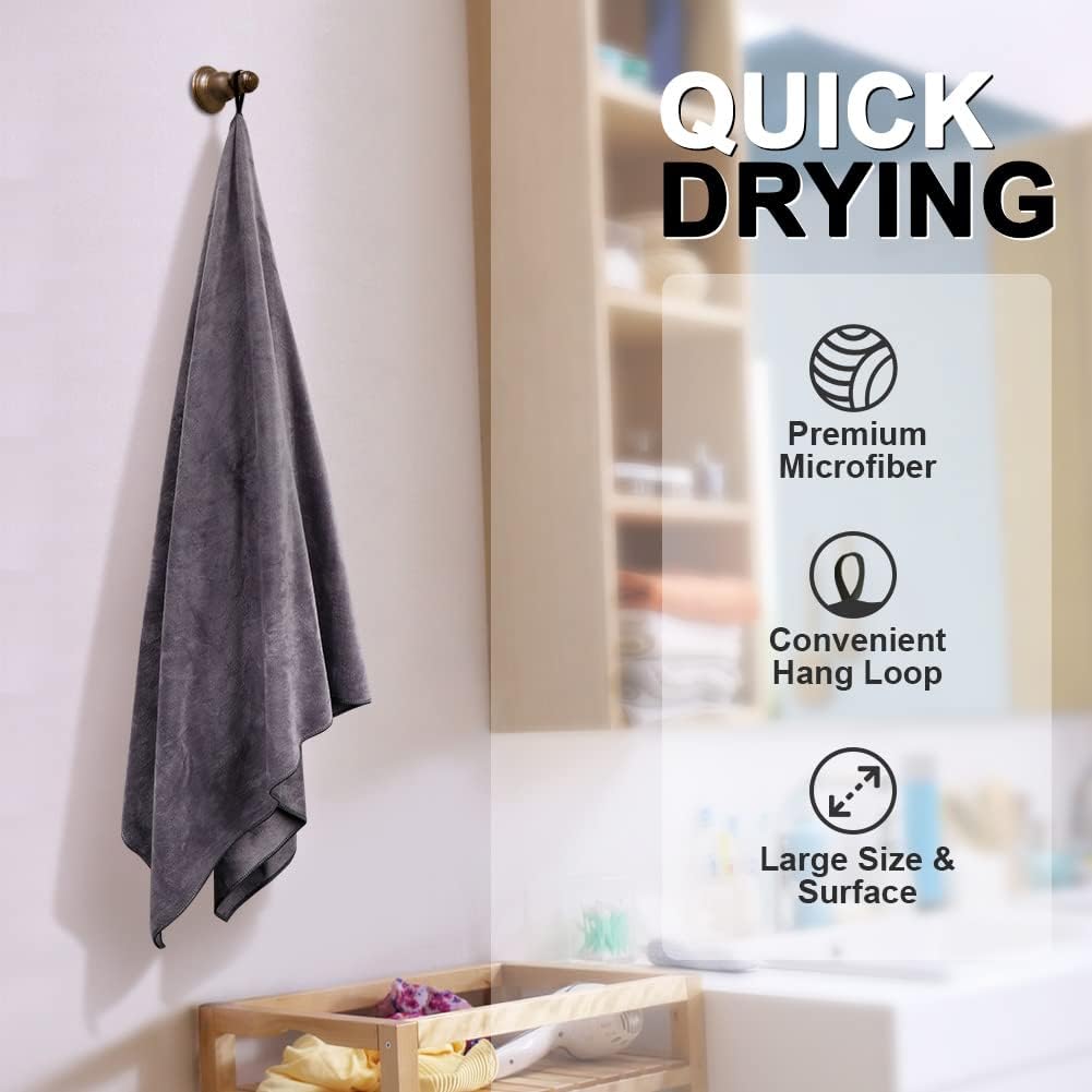 Orighty Bath Towels, Soft Feel Bath Towel, 2 Pack (27'' x 54'')