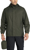 33,000ft Men's Packable Rain Jacket Lightweight Waterproof Golf Raincoat