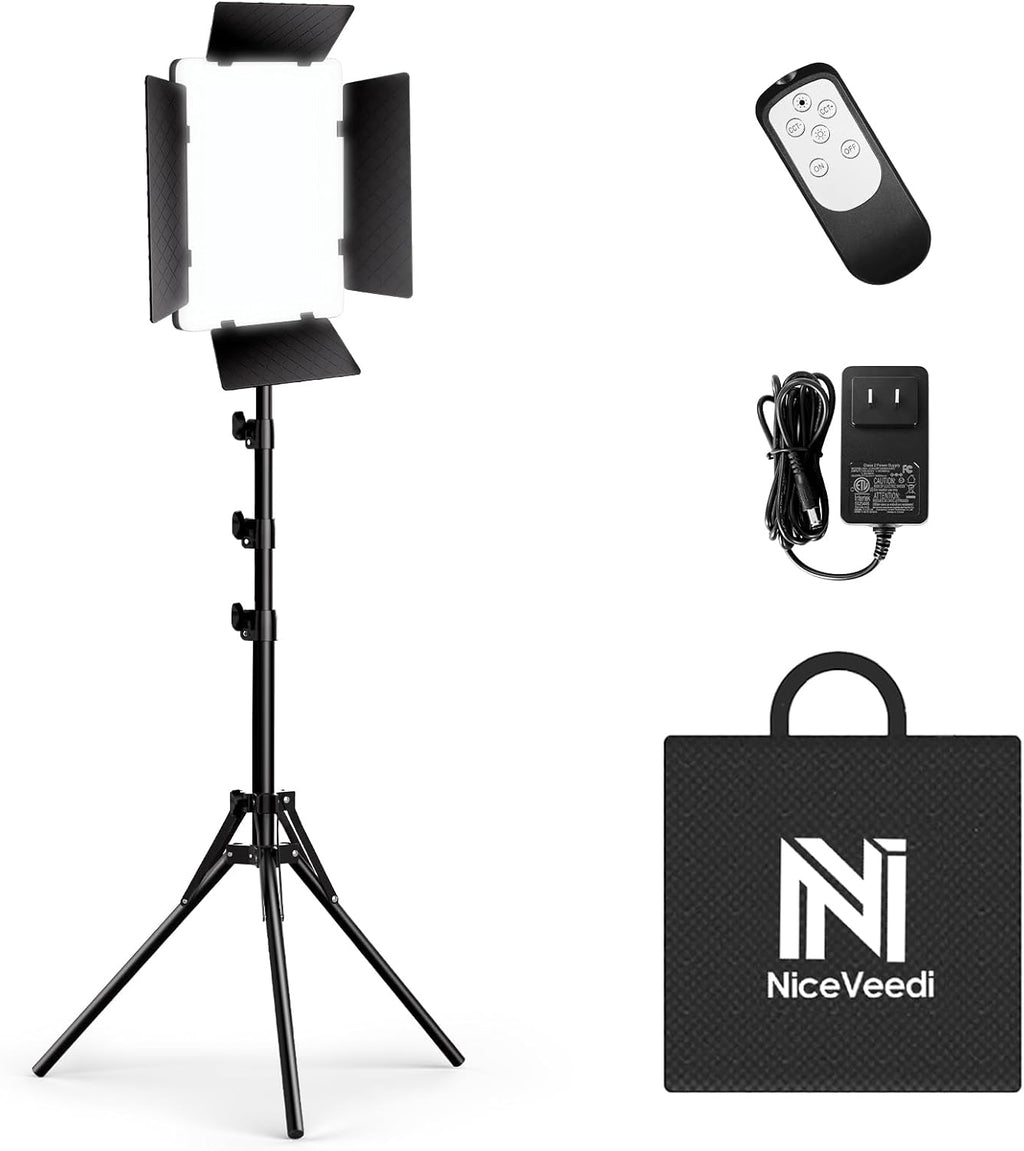 NiceVeedi 2-Pack Photography Lighting Kit, 36W Bi-Color Studio Lights 2700-6500K CRI 95+, Dimmable LED Video Light Kit with Remote Control & 72” Tripod Stand, Lighting for Video Recording/Photography