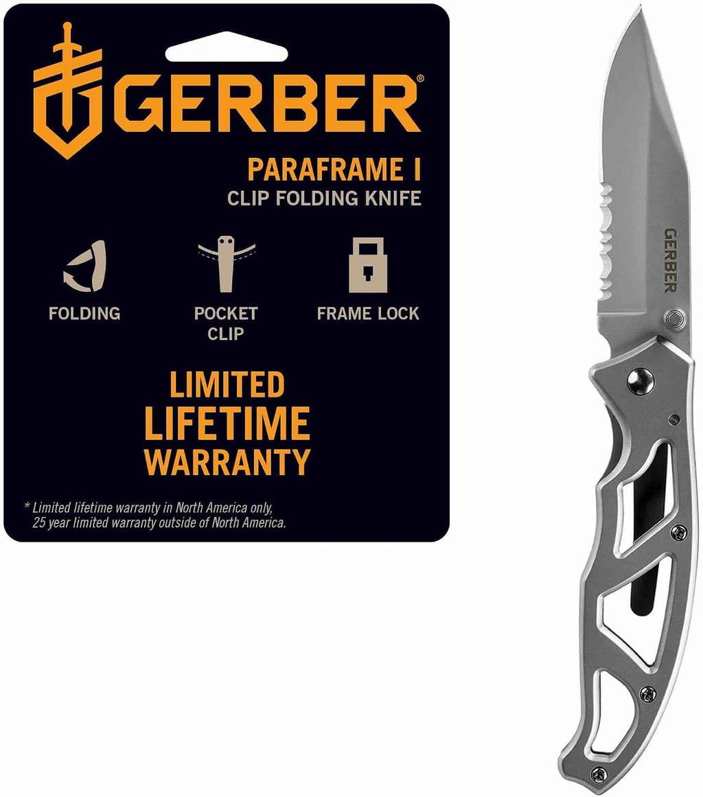 Gerber Gear Paraframe Mini Pocket Knife, 2.2" Fine Edge Small EDC Folding Knife with Safety Lock for Everyday Carry, Gifts for Men, Stainless Steel