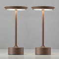 PUSU Rechargeable Table Lamps Set of 2, Brown Cordless Portable Desk Lamp
