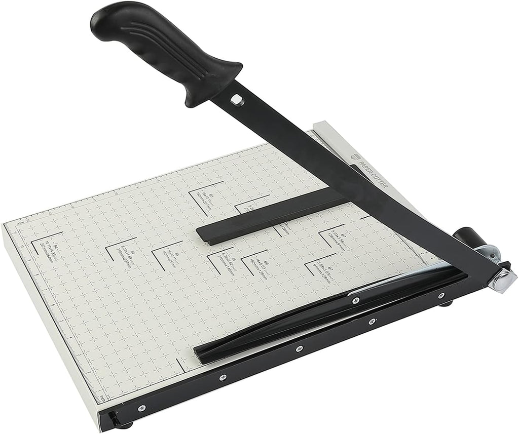 ZEQUAN 13" A4 Heavy Duty Guillotine Cutter, Metal Base, 10-Sheet Office