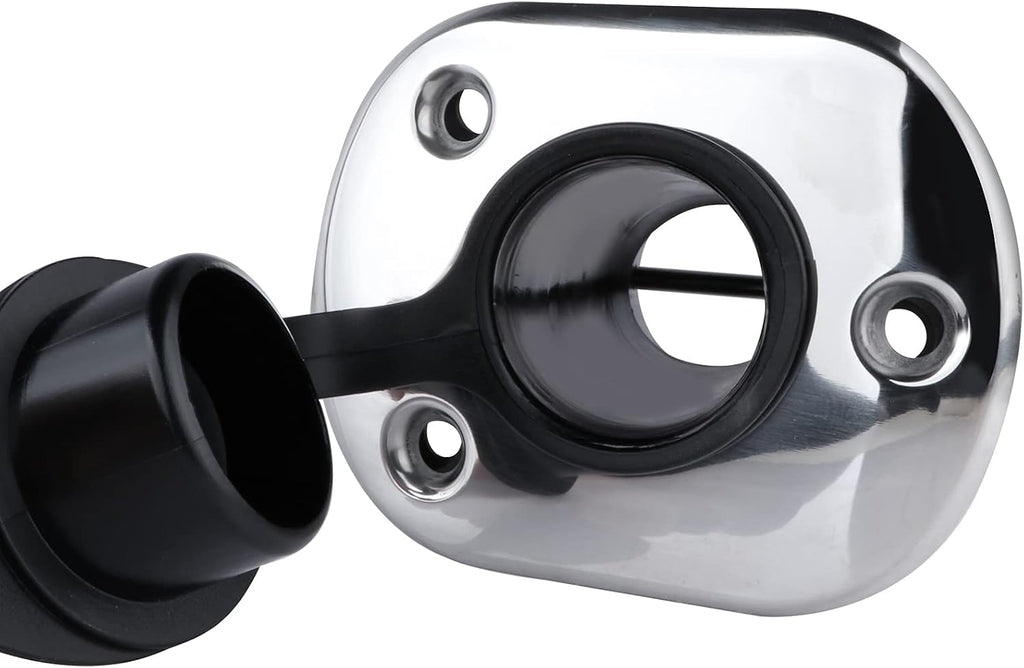 2PCS Flush Mounting Fishing Rod Holders with Rubber Cap, Liner and Gasket (Screws Included)