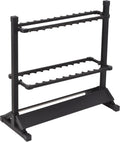 JOYWAVE Aluminium Fishing Rod Holders, Portable Fishing Rod Rack, Holds Up to 24 Rods, Modern Matte Black, 27.9x12.6x27.5 inches