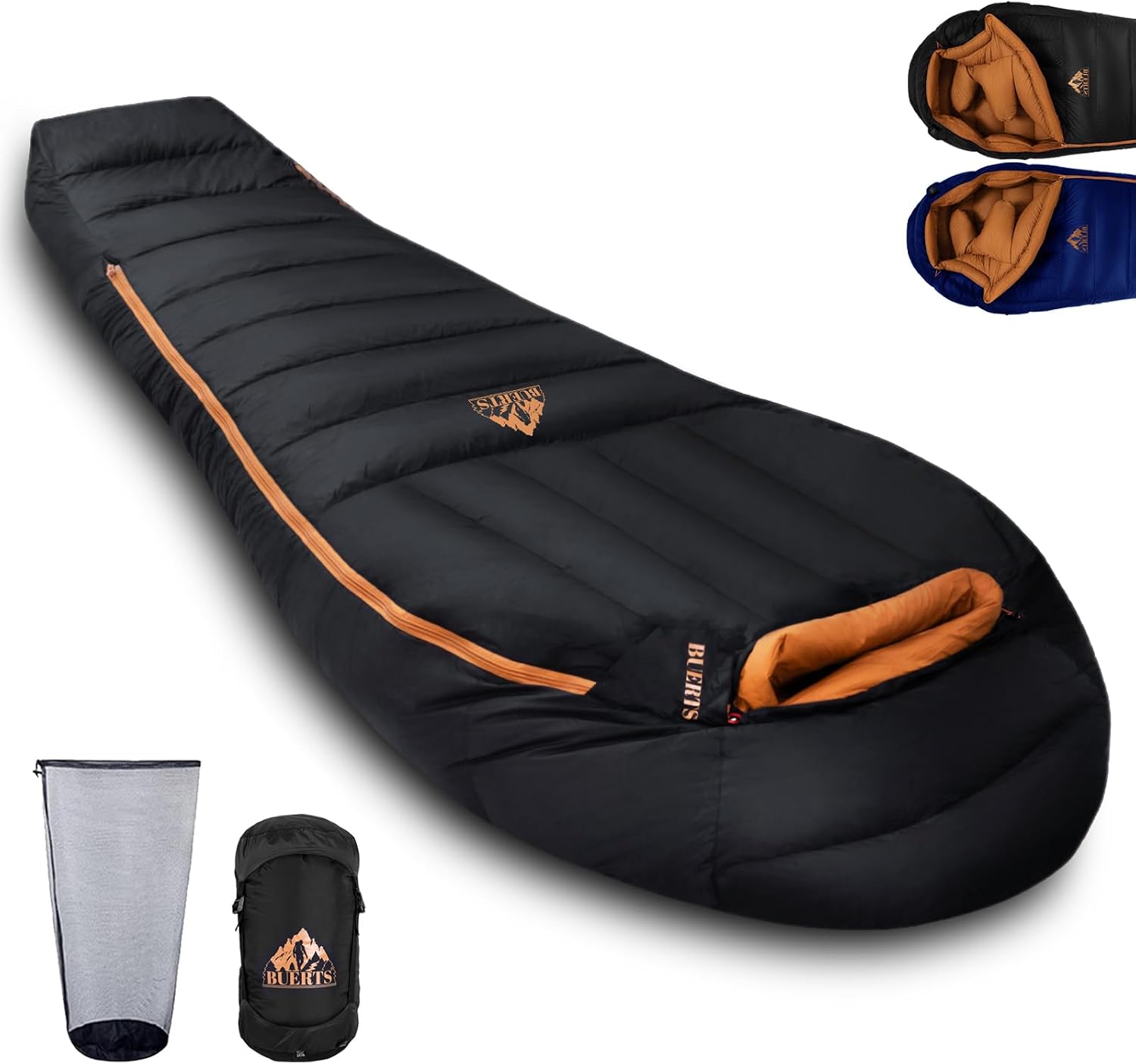 Down Backpacking Sleeping Bag.Cold Weather Sleeping Bag 30°F 20°F 10°F (Multiple Temperature Options), XL Large 4 Season Sleeping Bag for Adults Camping Hiking Mountaineering