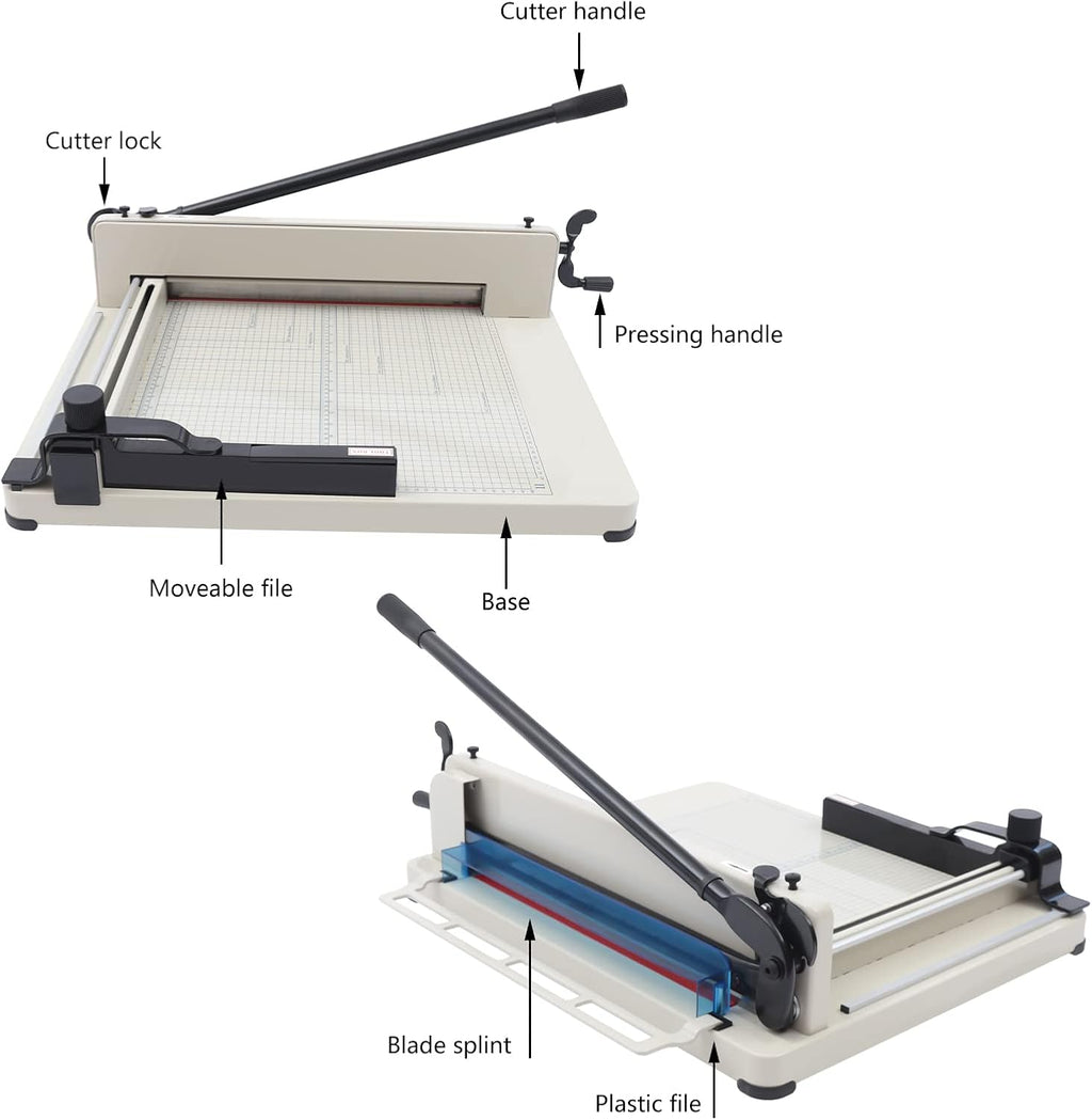 17" Guillotine Paper Cutter A3 Heavy Duty Paper Cutter with Safety Lock Precision Paper Trimmers for Cards PVC Paper Slicer for Office School